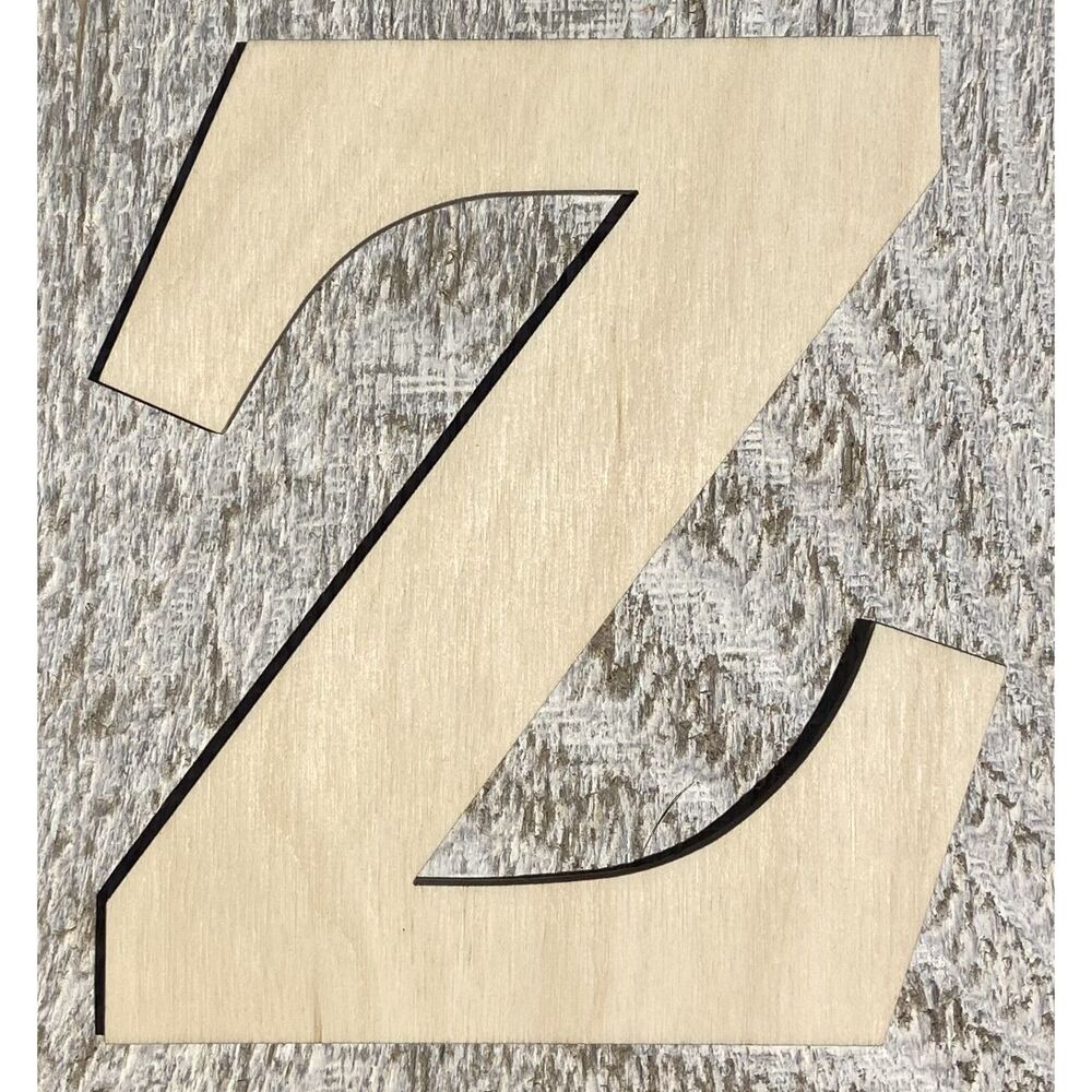 Wood Letter - 1/8" Plywood - 4" Tall - Z - PL01-802Z